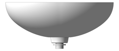 Front Image of Basin WallHung Enware Clinical TypeB 550mm