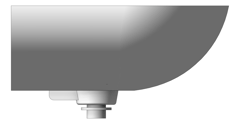 Left Image of Basin WallHung Enware Clinical TypeB 550mm