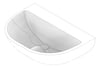 3D Documentation Image of Basin WallHung Enware Clinical TypeB 600mm