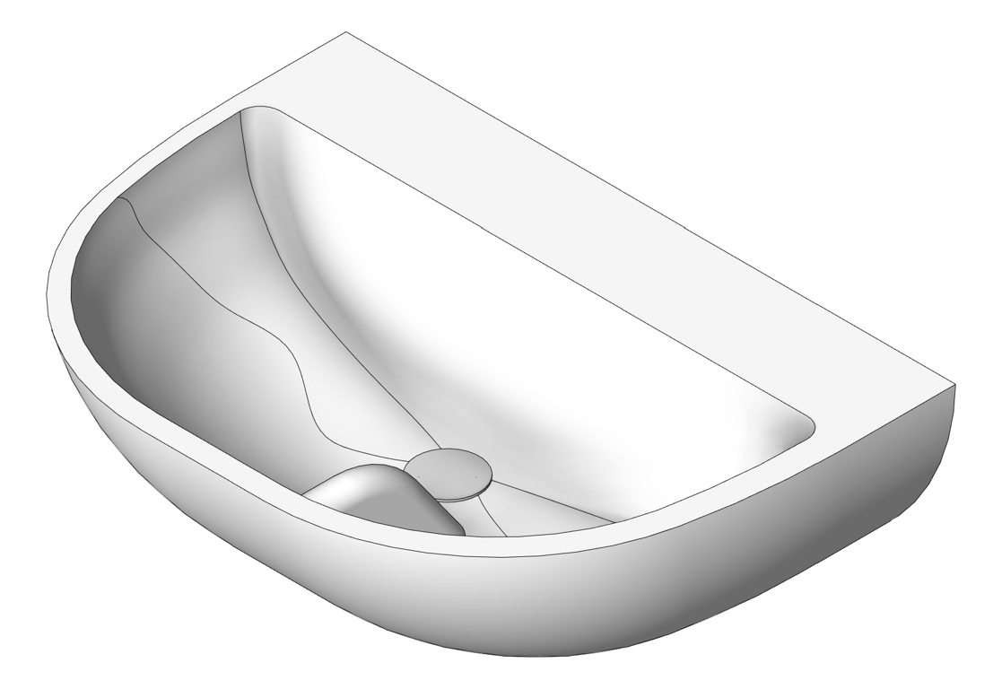 Image of Basin WallHung Enware Clinical TypeB 600mm
