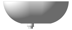 Front Image of Basin WallHung Enware Clinical TypeB 600mm