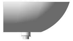 Left Image of Basin WallHung Enware Clinical TypeB 600mm