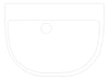 Plan Image of Basin WallHung Enware Clinical TypeB 600mm
