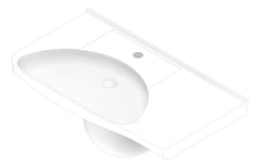 3D Documentation Image of Basin WallHung Enware Lutana Left