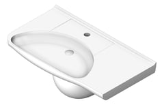 3D Shaded Image of Basin WallHung Enware Lutana Left