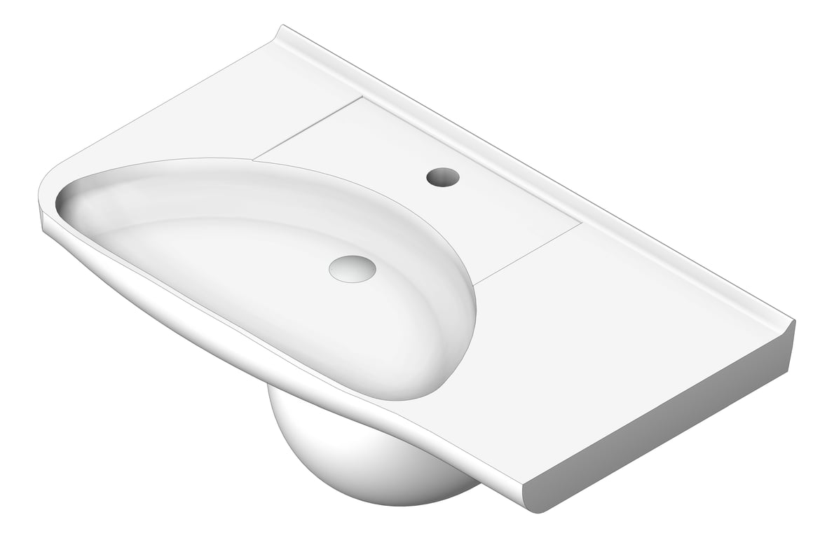 Navigate to Basin WallHung Enware Lutana Left