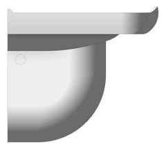 Left Image of Basin WallHung Enware Lutana Left