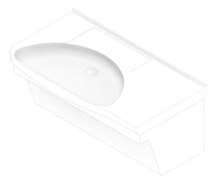 3D Documentation Image of Basin WallHung Enware Lutana MentalHealthKit Left