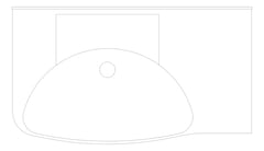 Plan Image of Basin WallHung Enware Lutana MentalHealthKit Left