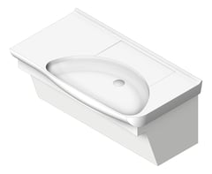 3D Shaded Image of Basin WallHung Enware Lutana MentalHealthKit Right