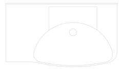 Plan Image of Basin WallHung Enware Lutana MentalHealthKit Right