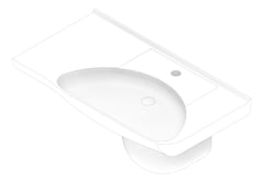 3D Documentation Image of Basin WallHung Enware Lutana Right
