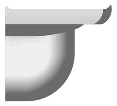 Left Image of Basin WallHung Enware Lutana Right