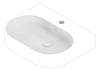 3D Documentation Image of Basin WallHung Enware PillShaped 500mm
