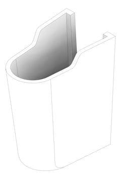 3D Documentation Image of Shroud Basin Enware Wellbeing TypeB 550mm