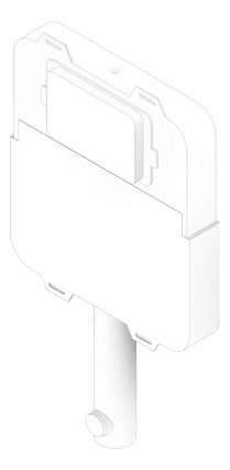 3D Documentation Image of Cistern WallHung Enware DualFlush FrontPress