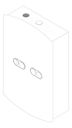 3D Documentation Image of FlushPlate Wall Enware CustodianRestore Dual Touch