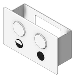 3D Shaded Image of FlushPlate Wall Enware Dual DuctAccess