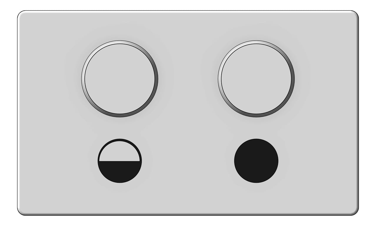 Front Image of FlushPlate Wall Enware Dual DuctAccess