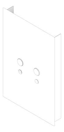 3D Documentation Image of FlushPlate Wall Enware Dual FrontAccess