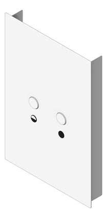 3D Shaded Image of FlushPlate Wall Enware Dual FrontAccess
