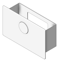 3D Shaded Image of FlushPlate Wall Enware Single DuctAccess