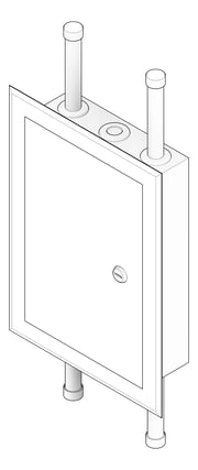 3D Documentation Image of Cabinet Wall Enware Aquablend HingedLid HotAndCold