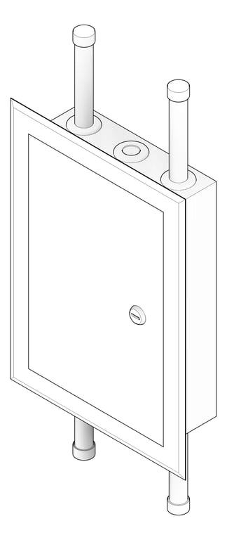 3D Documentation Image of Cabinet Wall Enware Aquablend HingedLid HotAndCold