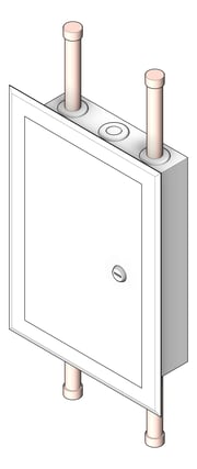 3D Shaded Image of Cabinet Wall Enware Aquablend HingedLid HotAndCold