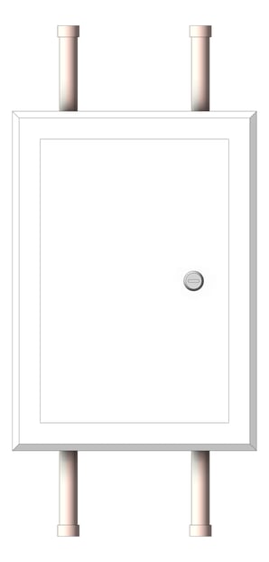 Front Image of Cabinet Wall Enware Aquablend HingedLid HotAndCold