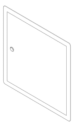 3D Documentation Image of Cabinet Wall Enware Aquablend Hinged