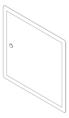 3D Shaded Image of Cabinet Wall Enware Aquablend Hinged