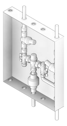 3D Documentation Image of Cabinet Wall Enware Aquablend TopAndBottomPipes TMV ColdBypass