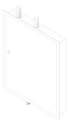 3D Documentation Image of Cabinet Wall Enware Aquablend TopAndBottomPipes TMV Emergency