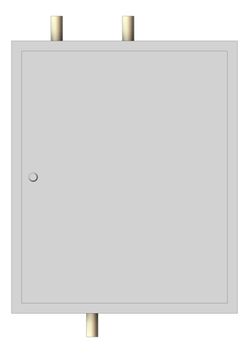 Front Image of Cabinet Wall Enware Aquablend TopAndBottomPipes TMV Emergency