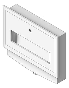 3D Shaded Image of Cabinet Wall Watts Backflow Recess