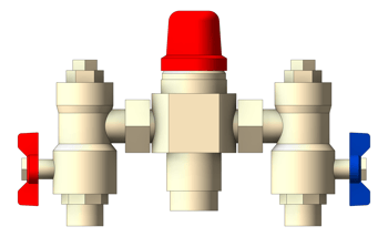 Front Image of MixerTap Wall Enware Aquablend TMV Emergency