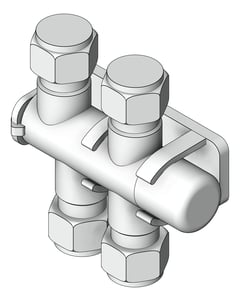 3D Shaded Image of MixerTap Wall Enware Aquablend TMV Mini