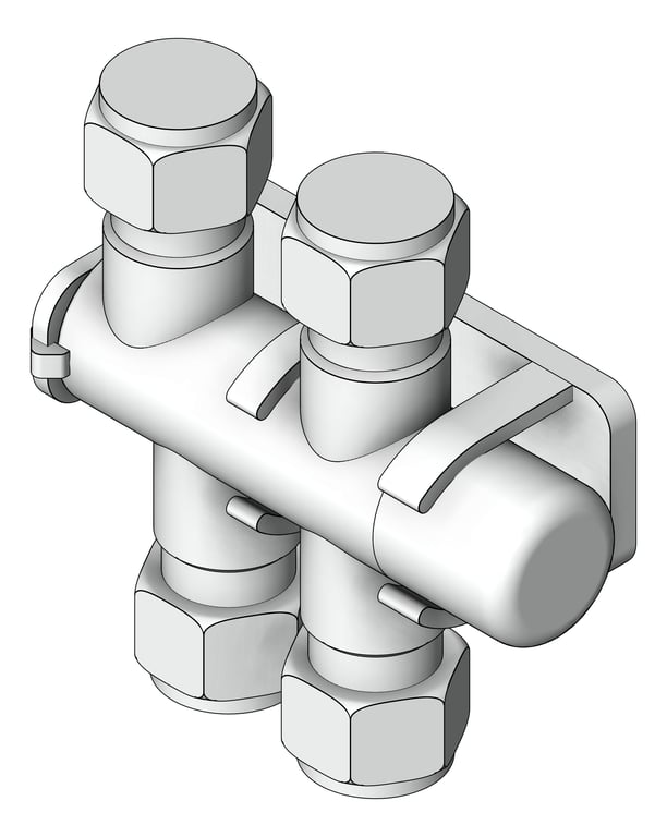 3D Shaded Image of MixerTap Wall Enware Aquablend