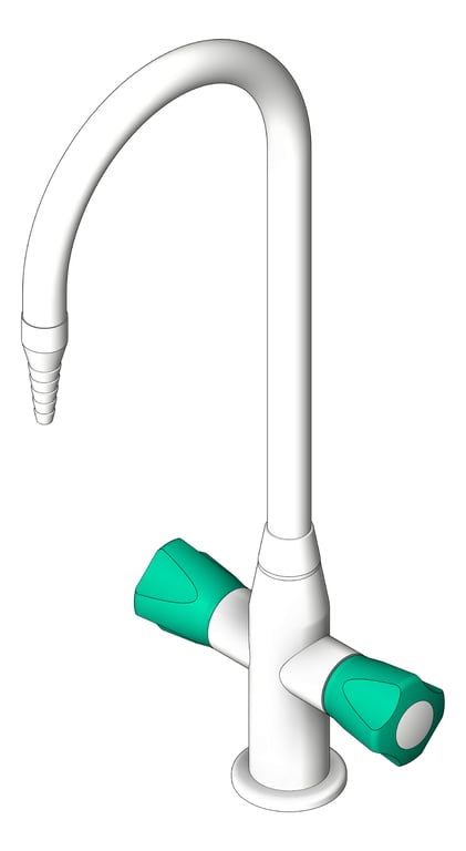 3D Shaded Image of Mixer Bench Enware Slimline Laboratory Gooseneck
