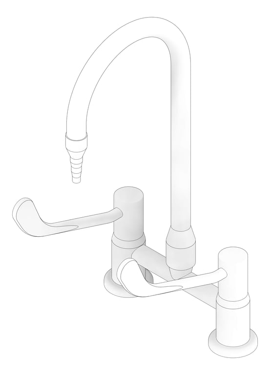 3D Documentation Image of Mixer Bench Enware Slimline Laboratory Gooseneck Lever