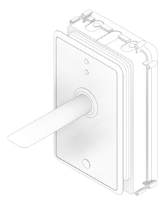 3D Documentation Image of Spout Wall Enware Aquablend MainsOperated