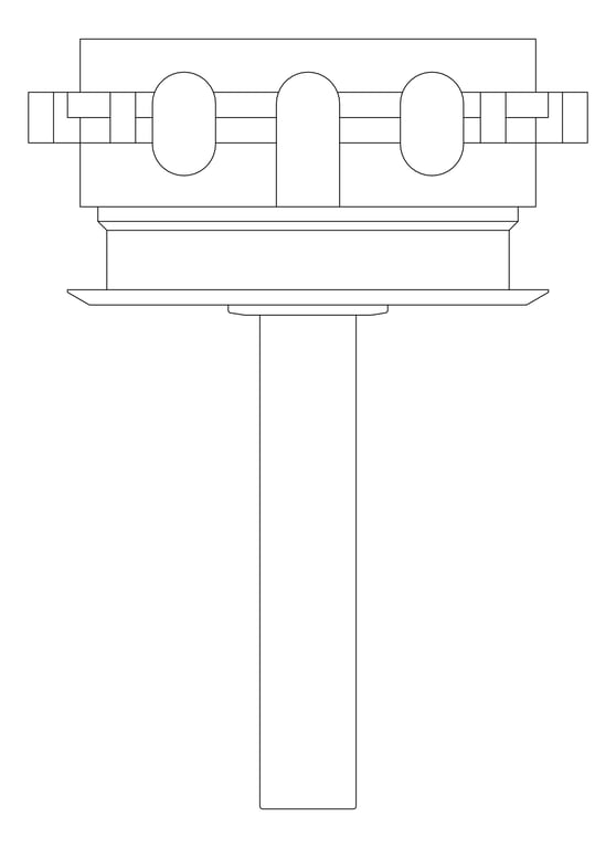 Plan Image of Spout Wall Enware Aquablend MainsOperated