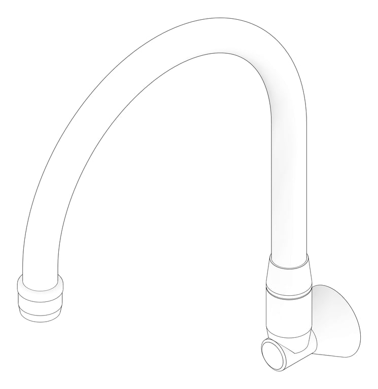 3D Documentation Image of Spout Wall Enware Classic Curved