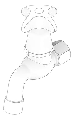 3D Documentation Image of TapSet Bib Enware SelfClosing CamAction