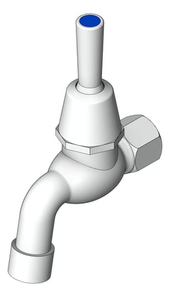 3D Shaded Image of TapSet Bib Enware SelfClosing LeverAction