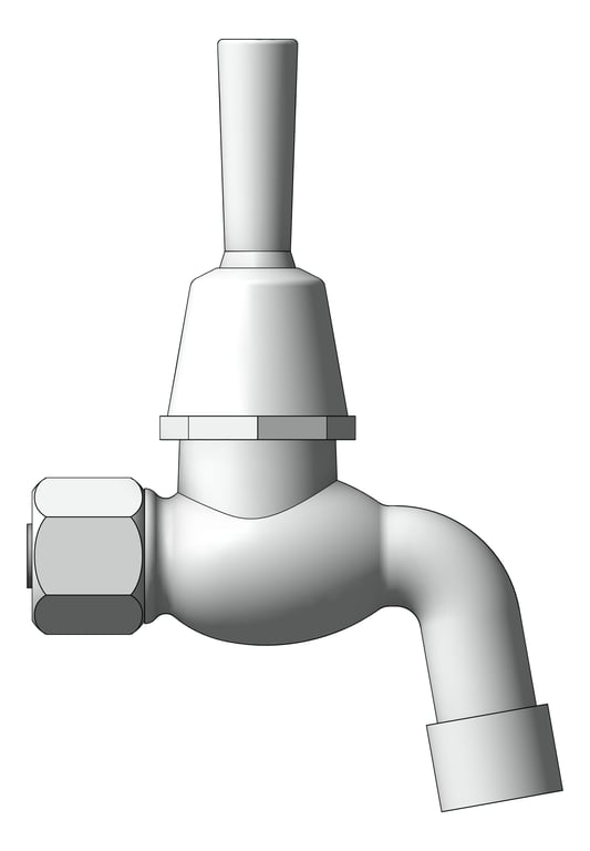 Left Image of TapSet Bib Enware SelfClosing LeverAction