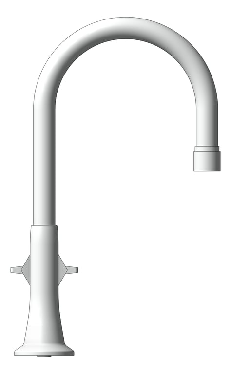 Left Image of TapSet Hob Enware Gooseneck BottleFiller