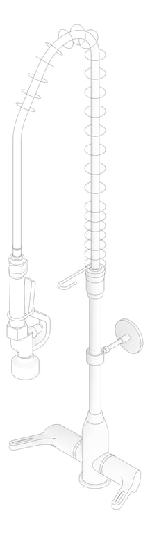 3D Documentation Image of TapSet Hob Enware PreRinseUnit DualMixer