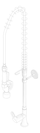 3D Documentation Image of TapSet Hob Enware PreRinseUnit SinglePreMix